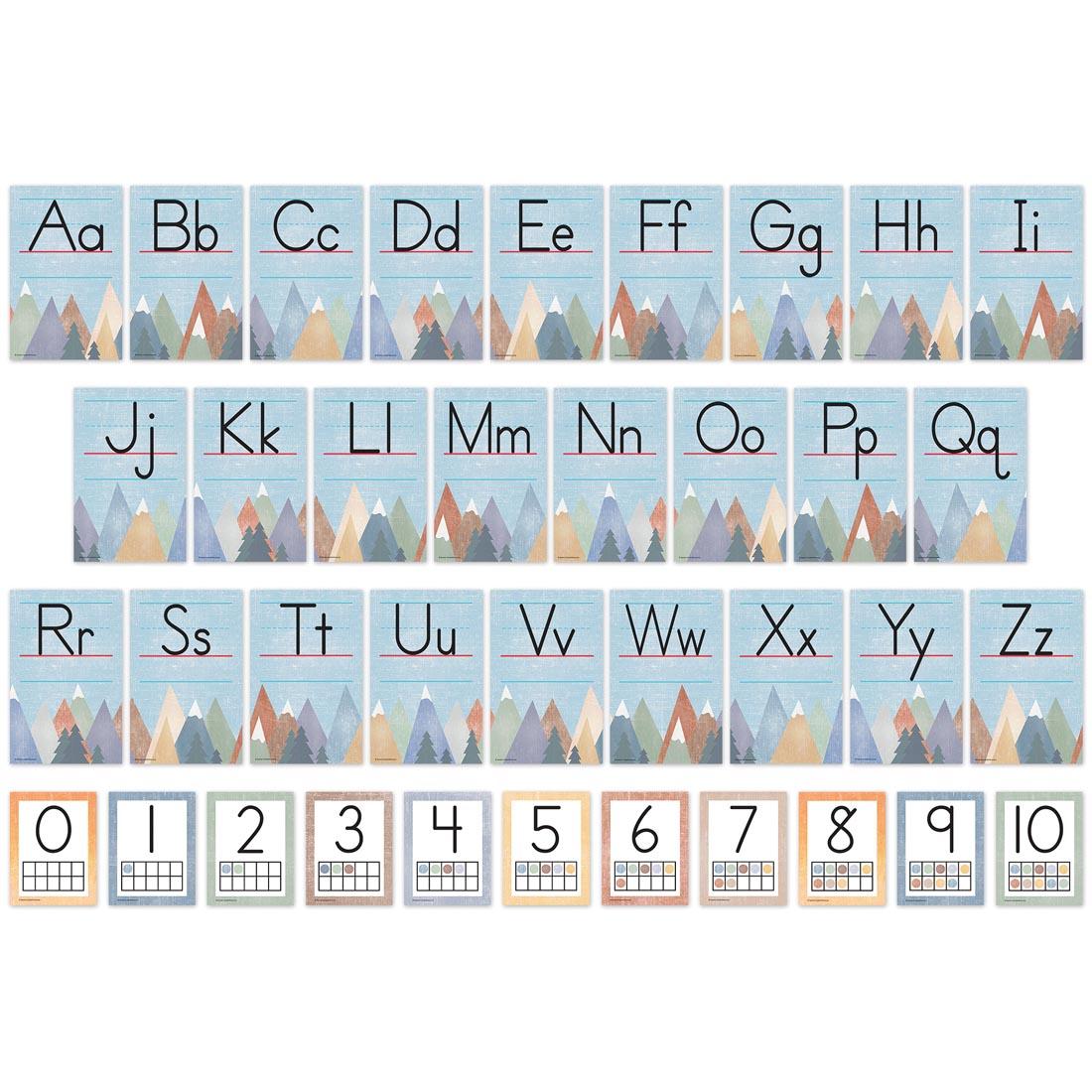 Alphabet Bulletin Board Set from the Moving Mountains collection by Teacher Created Resources