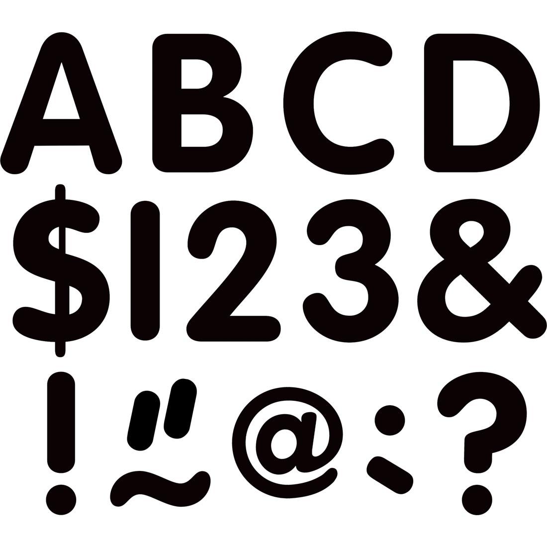 examples from the Black Classic 2" Uppercase Letters Set By Teacher Created Resources