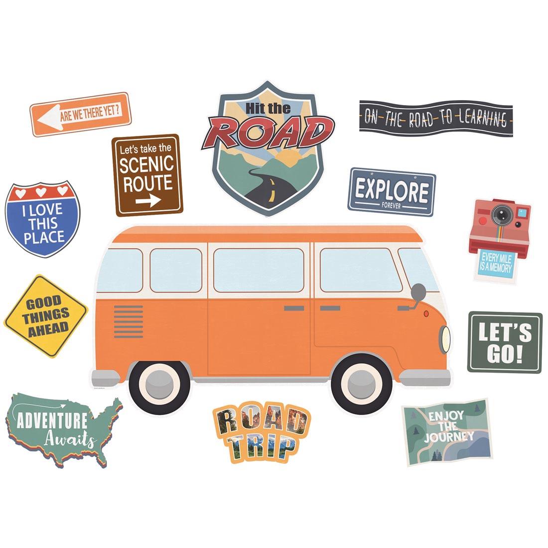 Hit the Road Bulletin Board Set from the Moving Mountains Road Trip collection by Teacher Created Resources