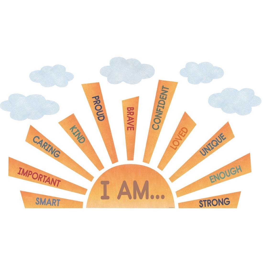 Sun Positive Affirmations Bulletin Board Set from the Moving Mountains Road Trip collection by Teacher Created Resources