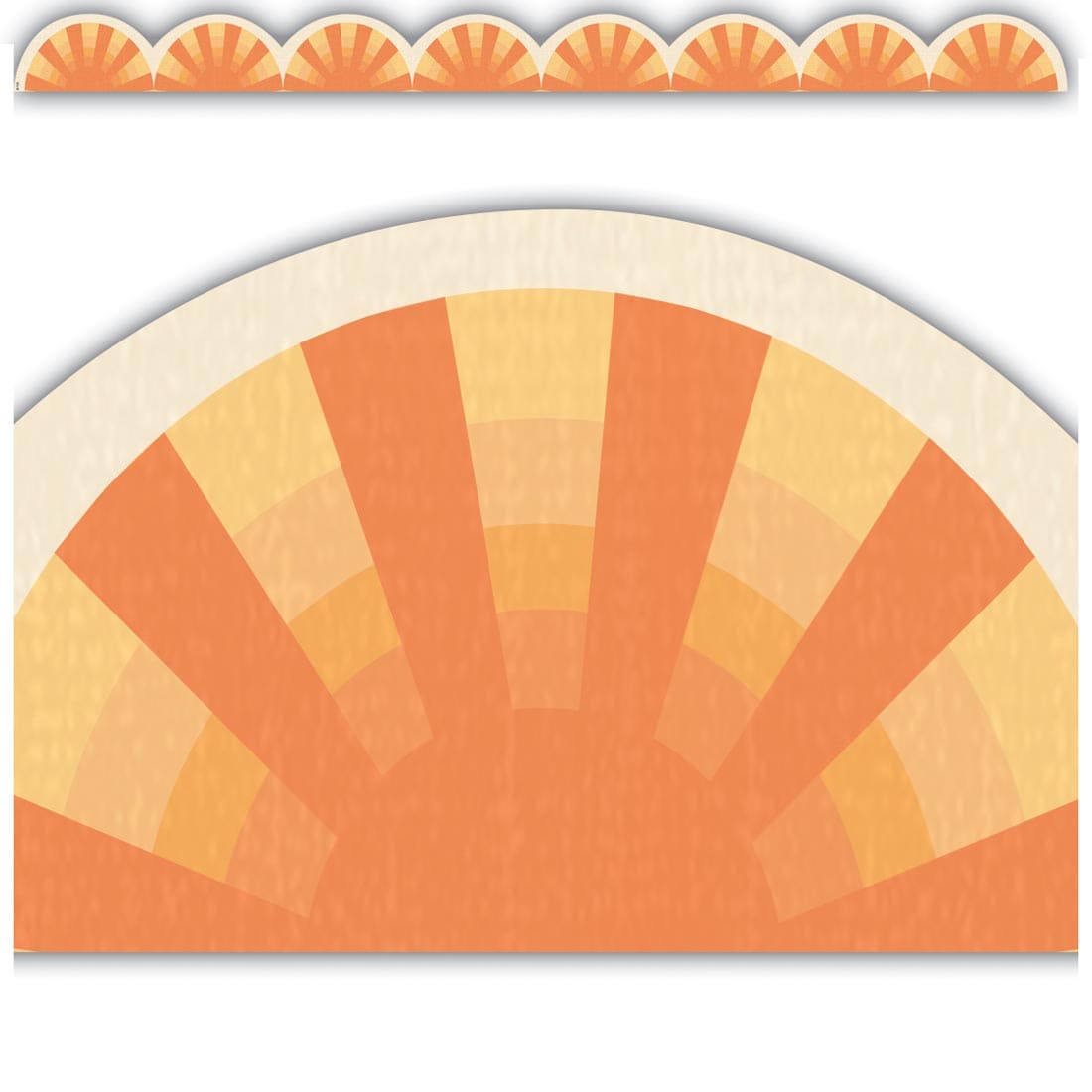 full strip plus closeup of Sunshine Die-Cut Border Trim from the Moving Mountains Road Trip collection by Teacher Created Resources