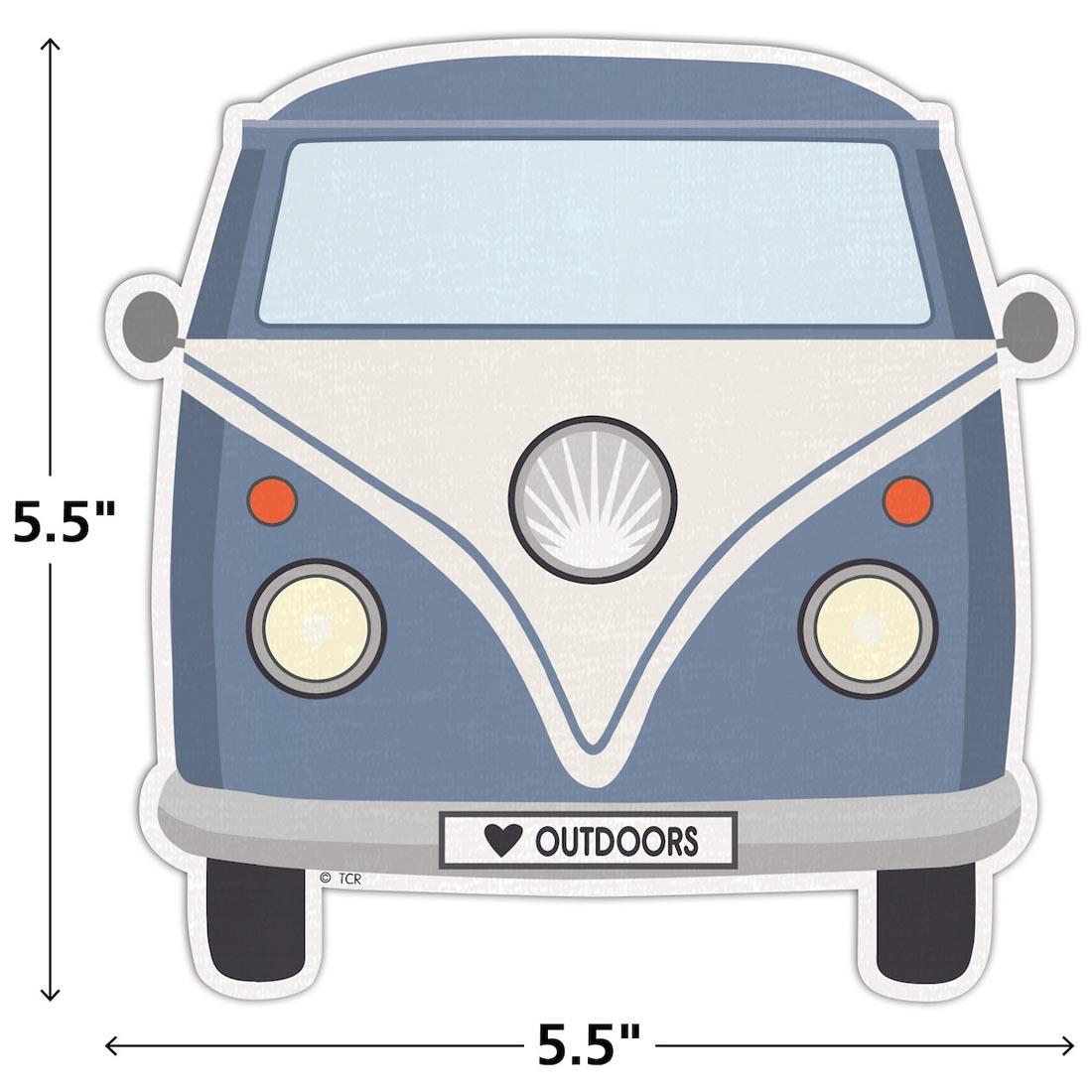 Camper Van Accent from the Moving Mountains Road Trip collection by Teacher Created Resources labeled with measurements 5.5" by 5.5"