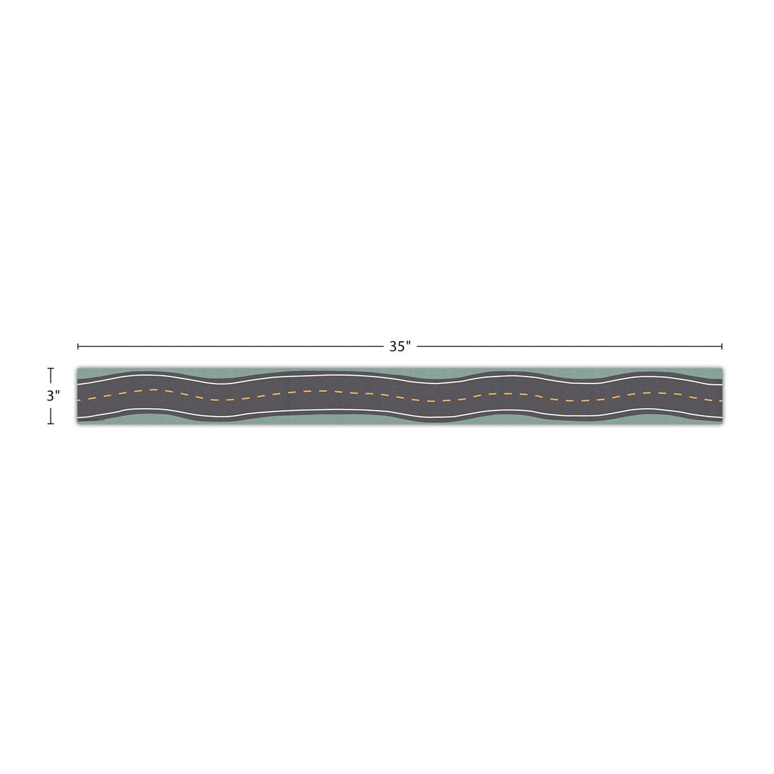 strip of Straight Border Trim from the Moving Mountains Road Trip collection by Teacher Created Resources labeled with the measurements 35" and 3"