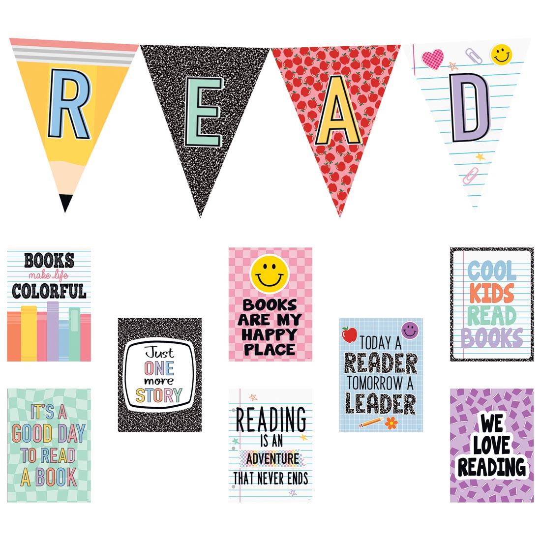 Read Pennants Bulletin Board Set from the Cool For School collection by Teacher Created Resources