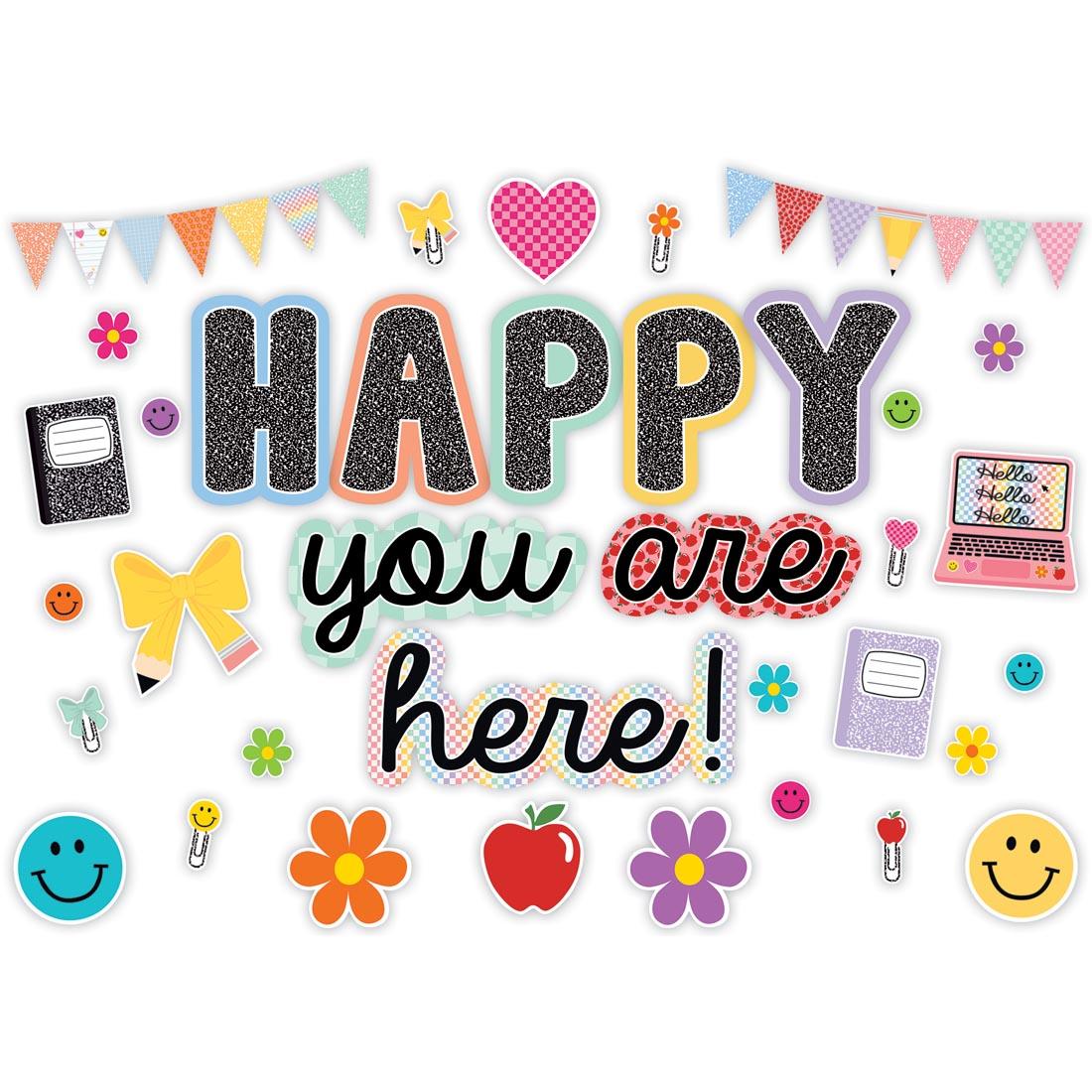 Happy You Are Here Bulletin Board Set from the Cool for School collection by Teacher Created Resources