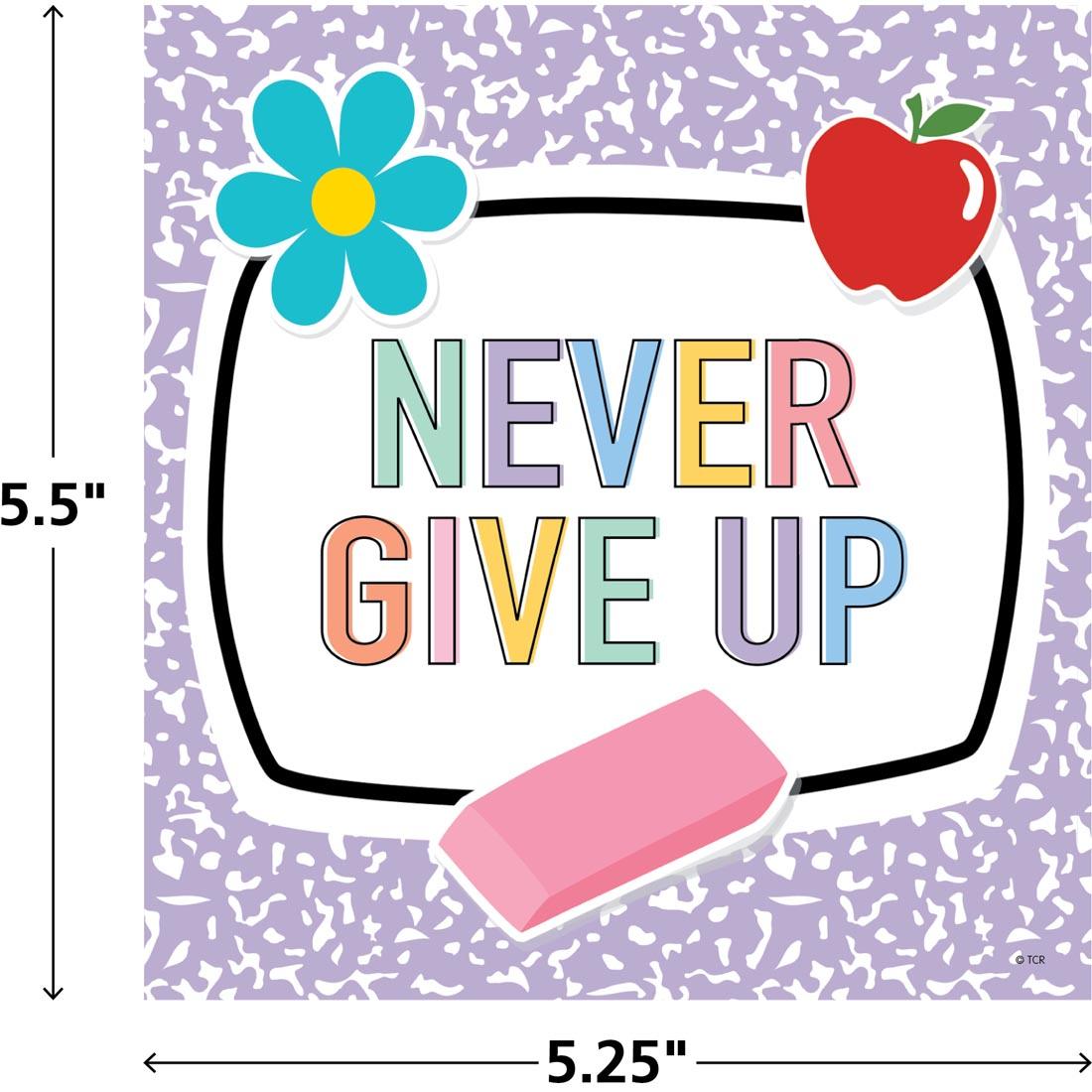 Positive Saying Accent from the Cool For School collection by Teacher Created Resources labeled with measurements 5.5" and 5.25"