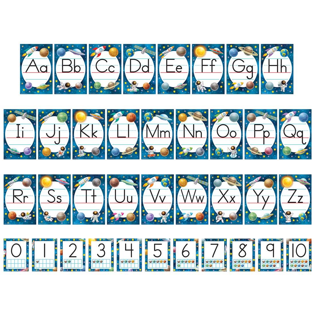 Alphabet Bulletin Board Set from the Outer Space Crew collection by Teacher Created Resources