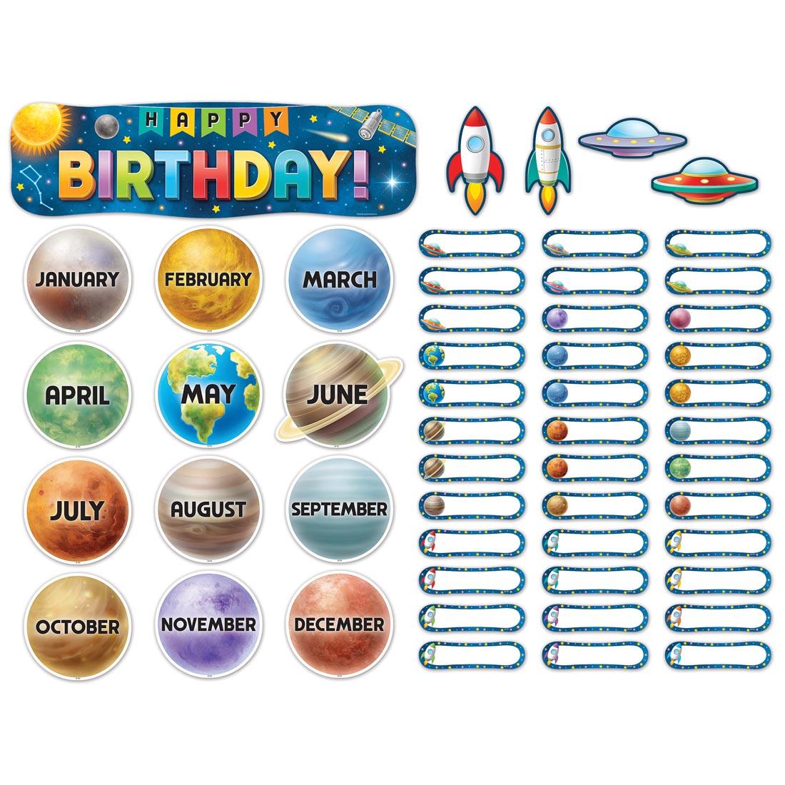 Happy Birthday Mini Bulletin Board Set from the Outer Space Crew collection by Teacher Created Resources
