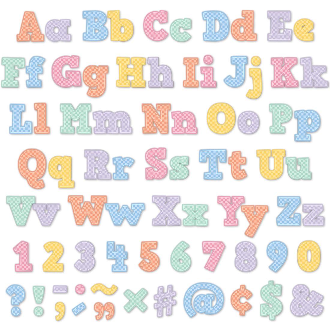 Checkers Bold Block 4" Letters Combo Pack from the Cool for School collection by Teacher Created Resources