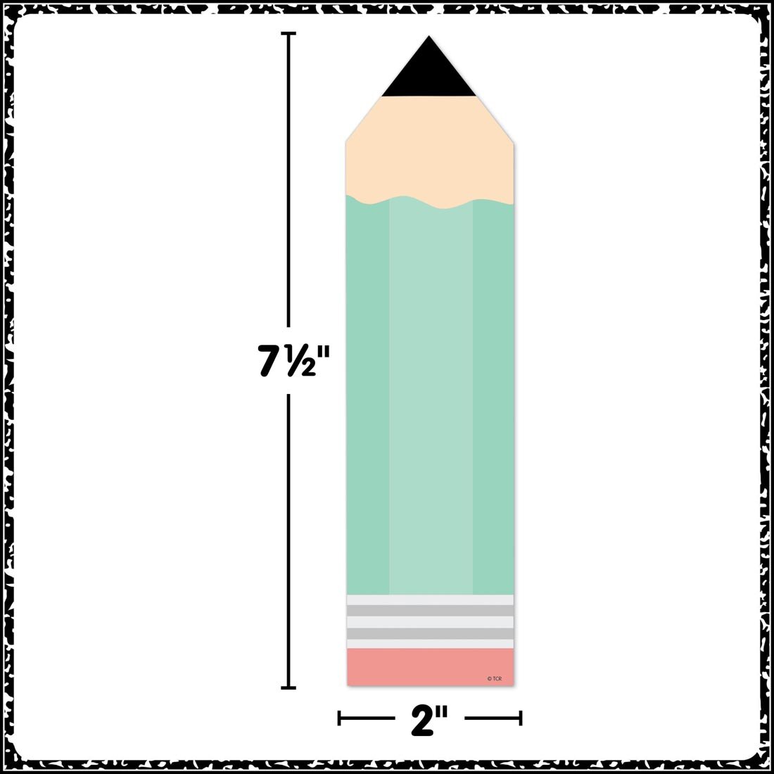 Pencil Accent from the Cool for School collection by Teacher Created Resources labeled with measurements 7-1/2" x 2"