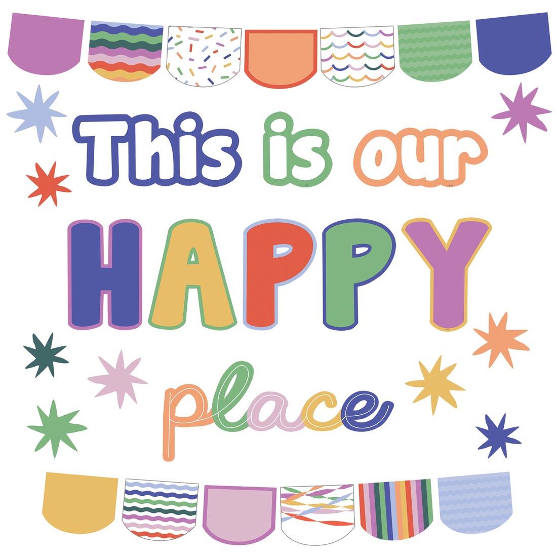 This Is Our Happy Place Mini Bulletin Board Set from the Color Crush collection by Teacher Created Resources
