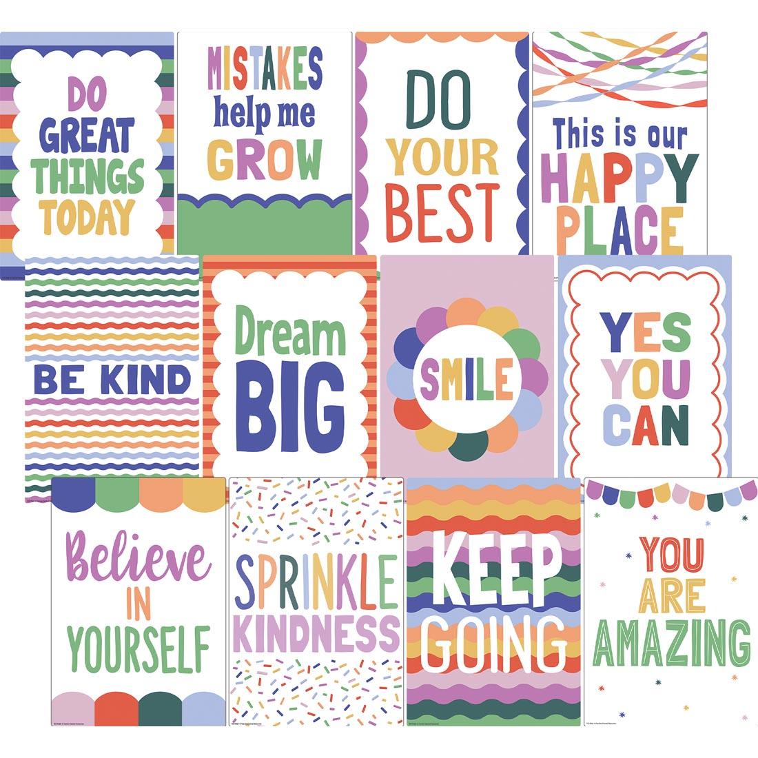 Small Poster Pack from the Color Crush collection by Teacher Created Resources