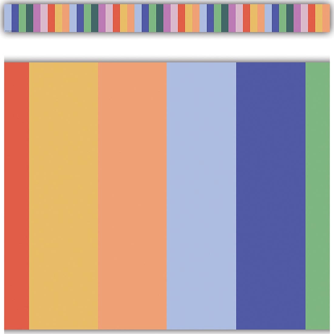 full strip plus closeup of Stripes Straight Border Trim from the Color Crush collection by Teacher Created Resources