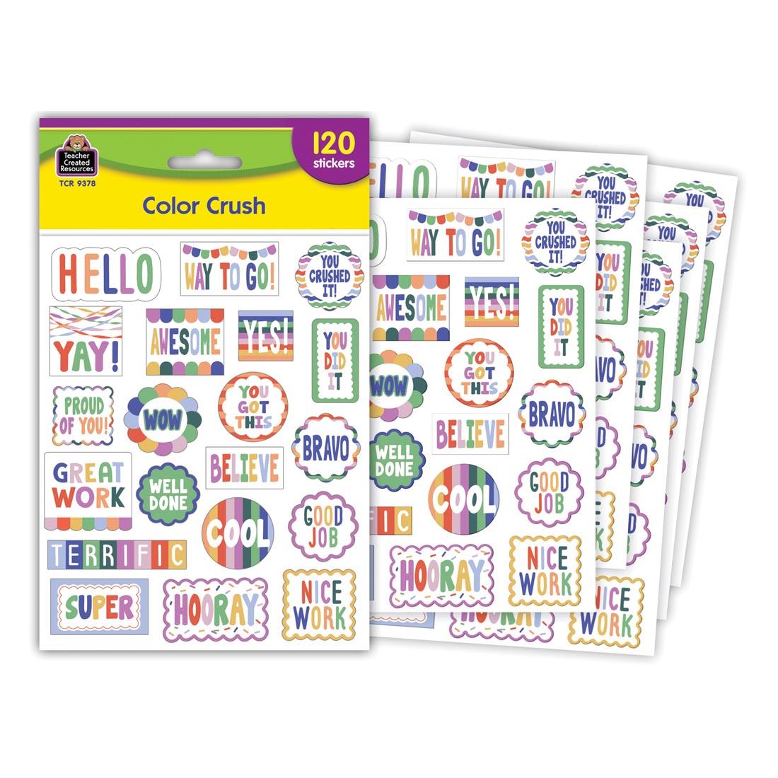 Stickers from the Color Crush collection by Teacher Created Resources