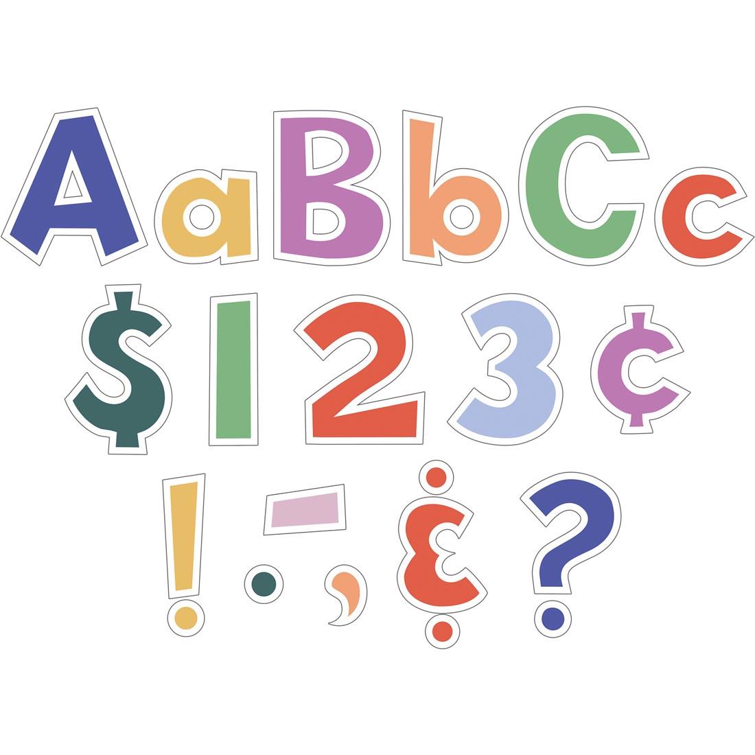 pieces of the Fun Font 4" Letters Combo Pack from the Color Crush collection by Teacher Created Resources 