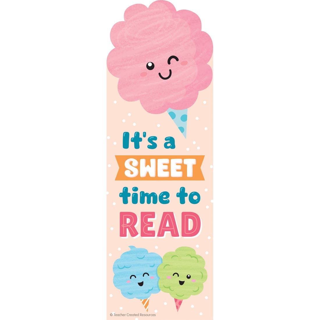 Cotton Candy Smelly Bookmark By Teacher Created Resources that says It's a sweet time to read