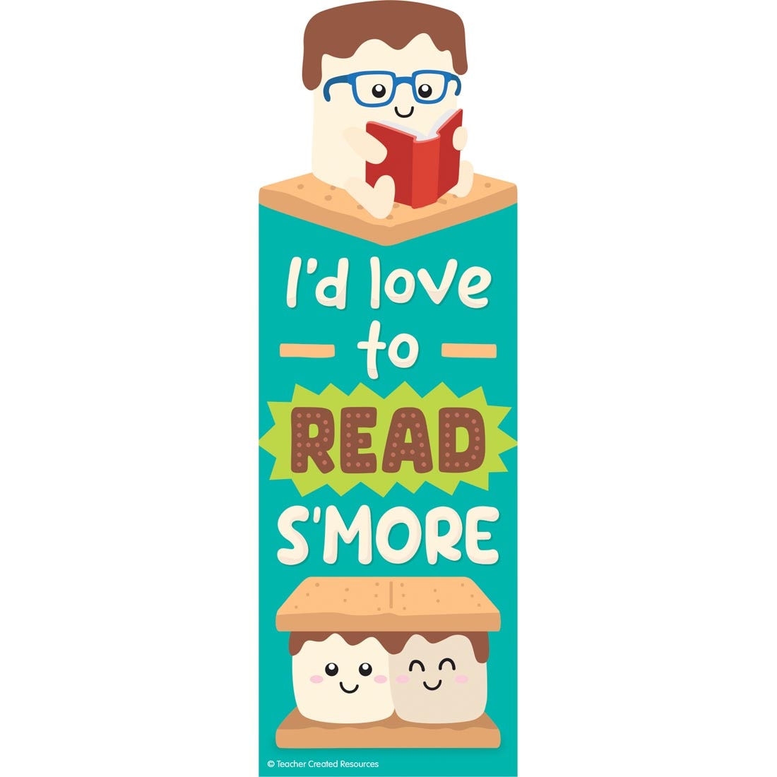 S'Mores Smelly Bookmark By Teacher Created Resources that says I'd love to read s'more