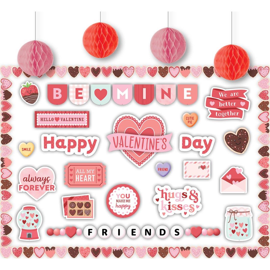 display made with the Valentine's Day Create & Decorate Quick Kit By Teacher Created Resources
