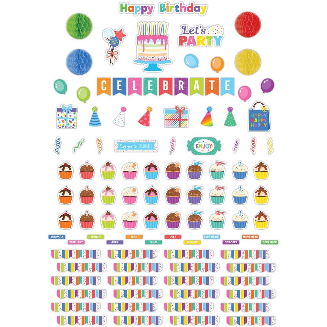Colorful Happy Birthday Create & Decorate Quick Kit By Teacher Created Resources