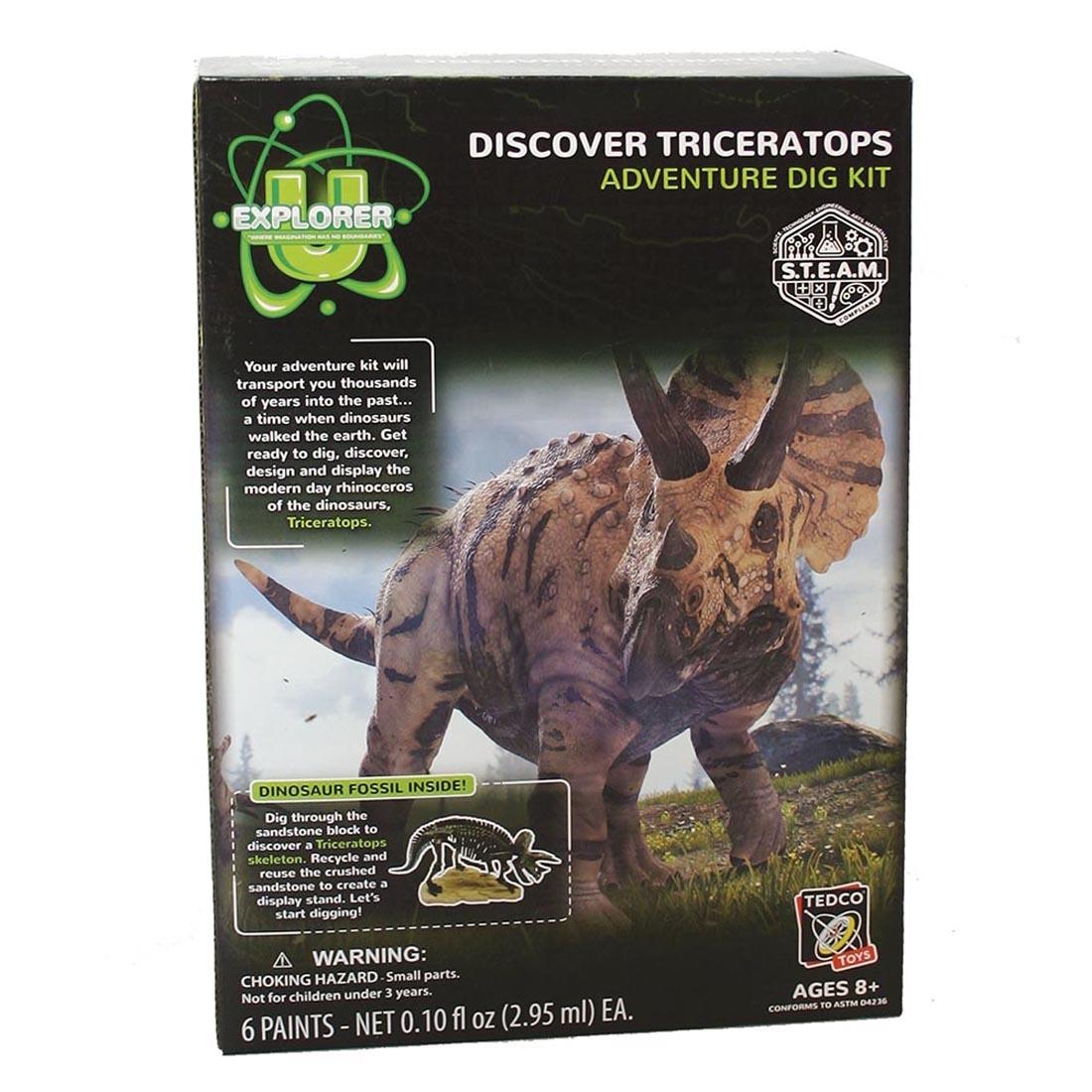 Discover Triceratops Adventure Dig Kit by Tedco