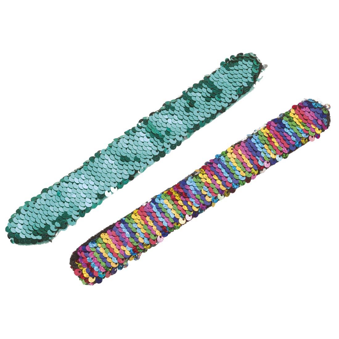 Two Shimmer Slap Bracelets