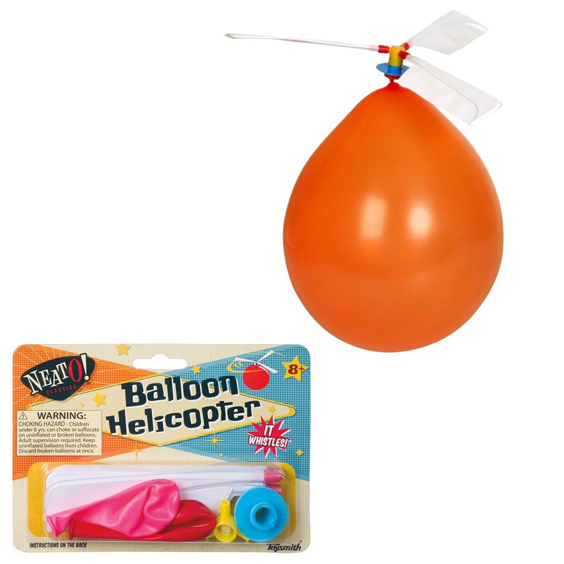 Balloon Helicopter shown both in package and in use