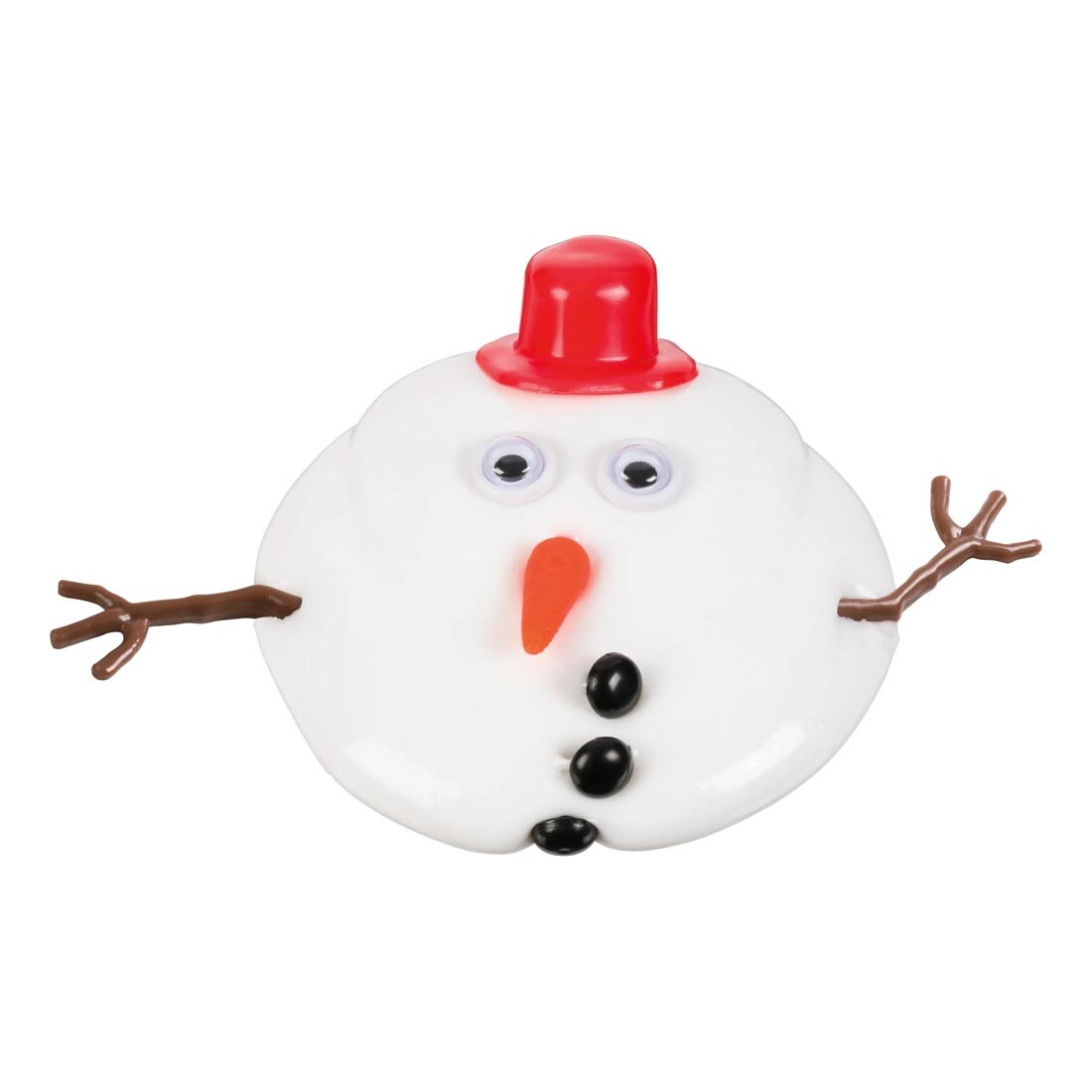 Melting Snowman toy shown after it has "melted"