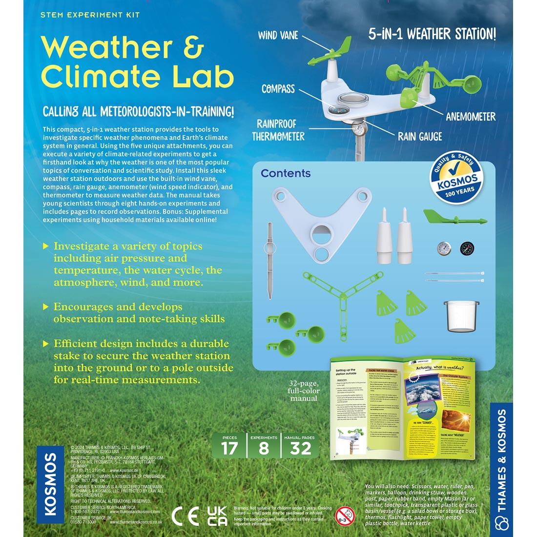 back of box for the Weather & Climate Lab