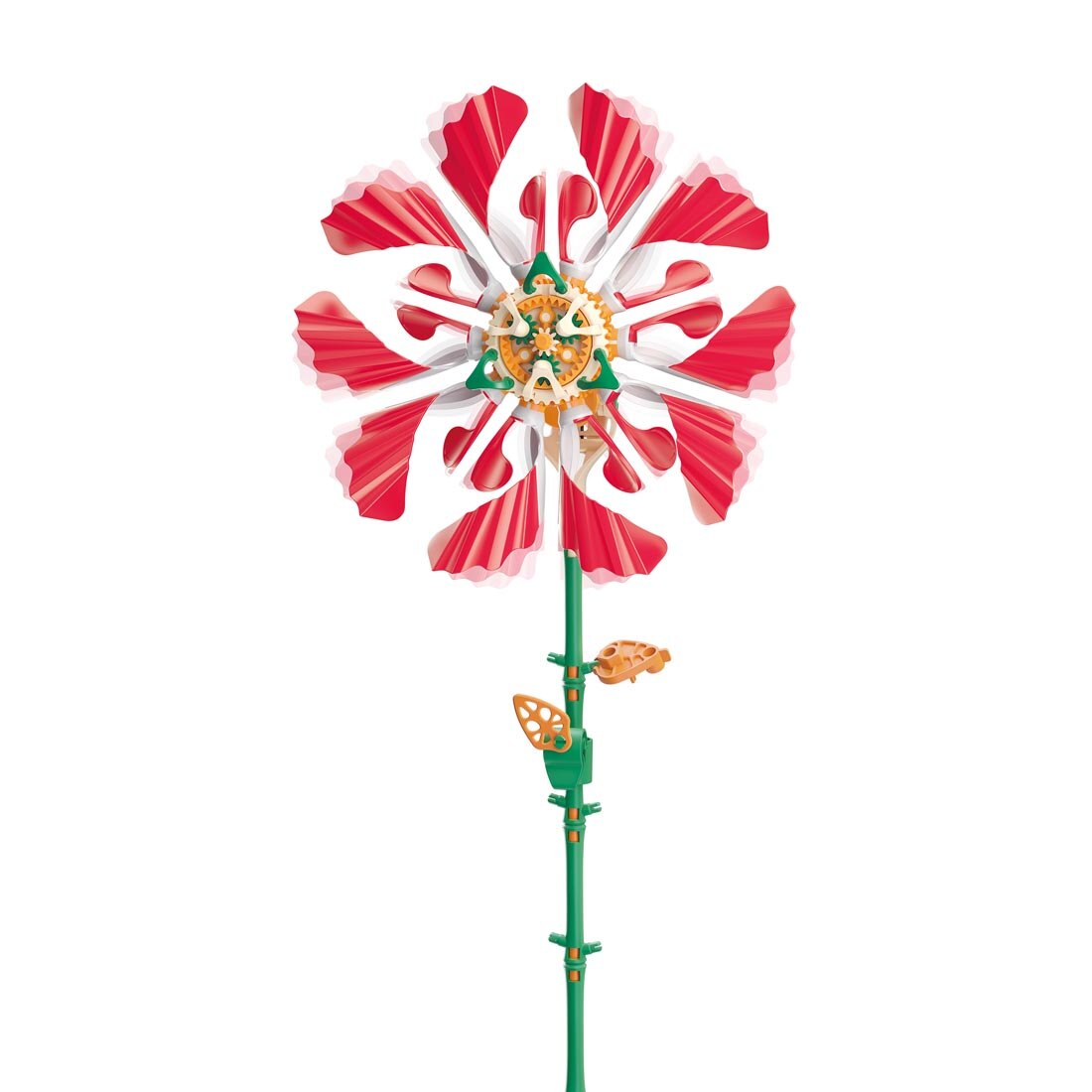 a completed Ruby Ripple SolarFlower By Thames & Kosmos