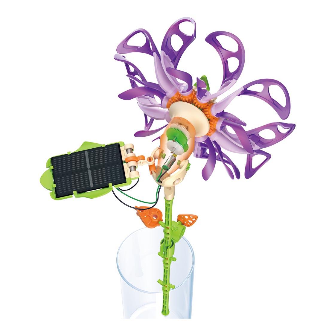 completely built Purple Majestic SolarFlower By Thames & Kosmos