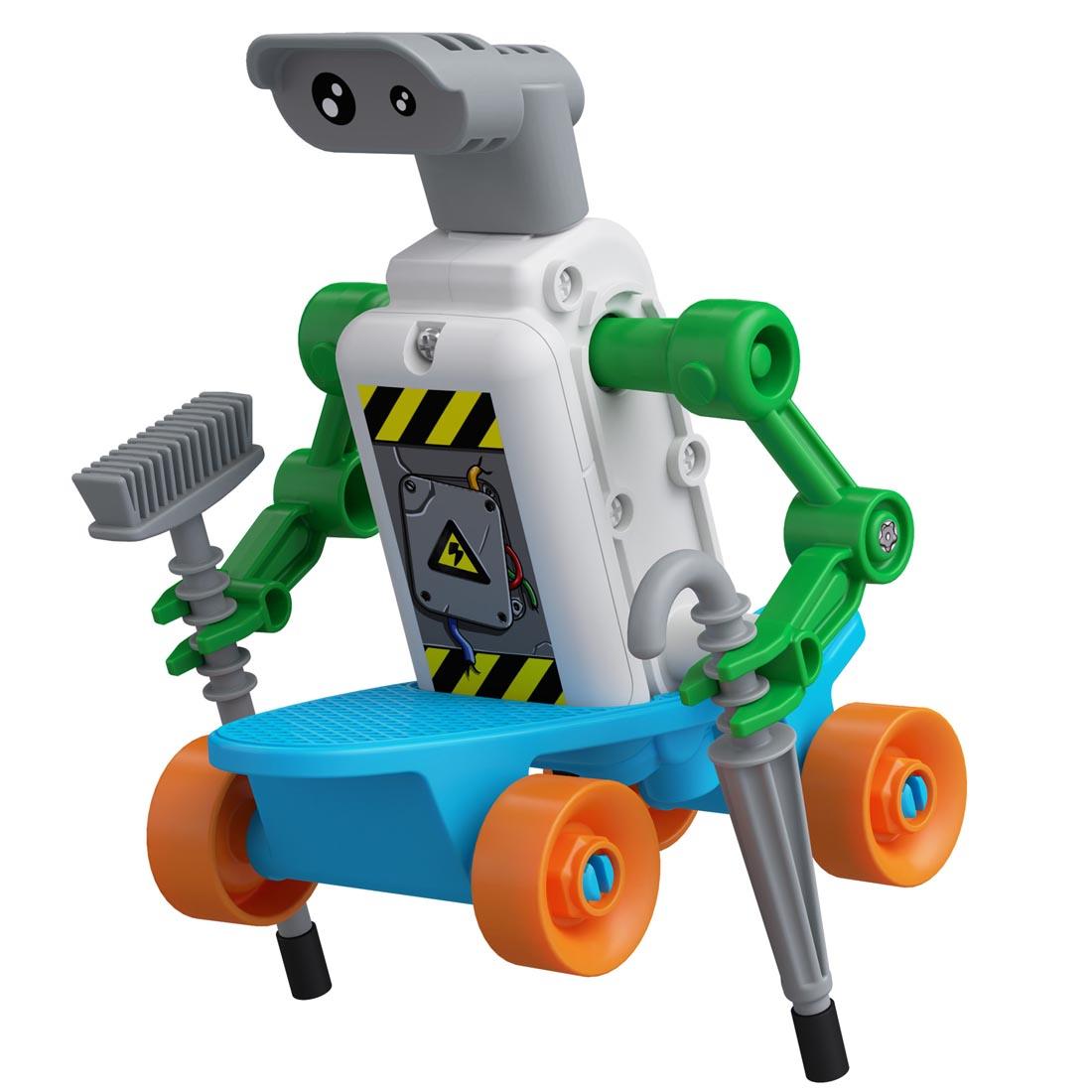 example of an assembled ReBotz Halfpipe: The Shredding Skater Robot