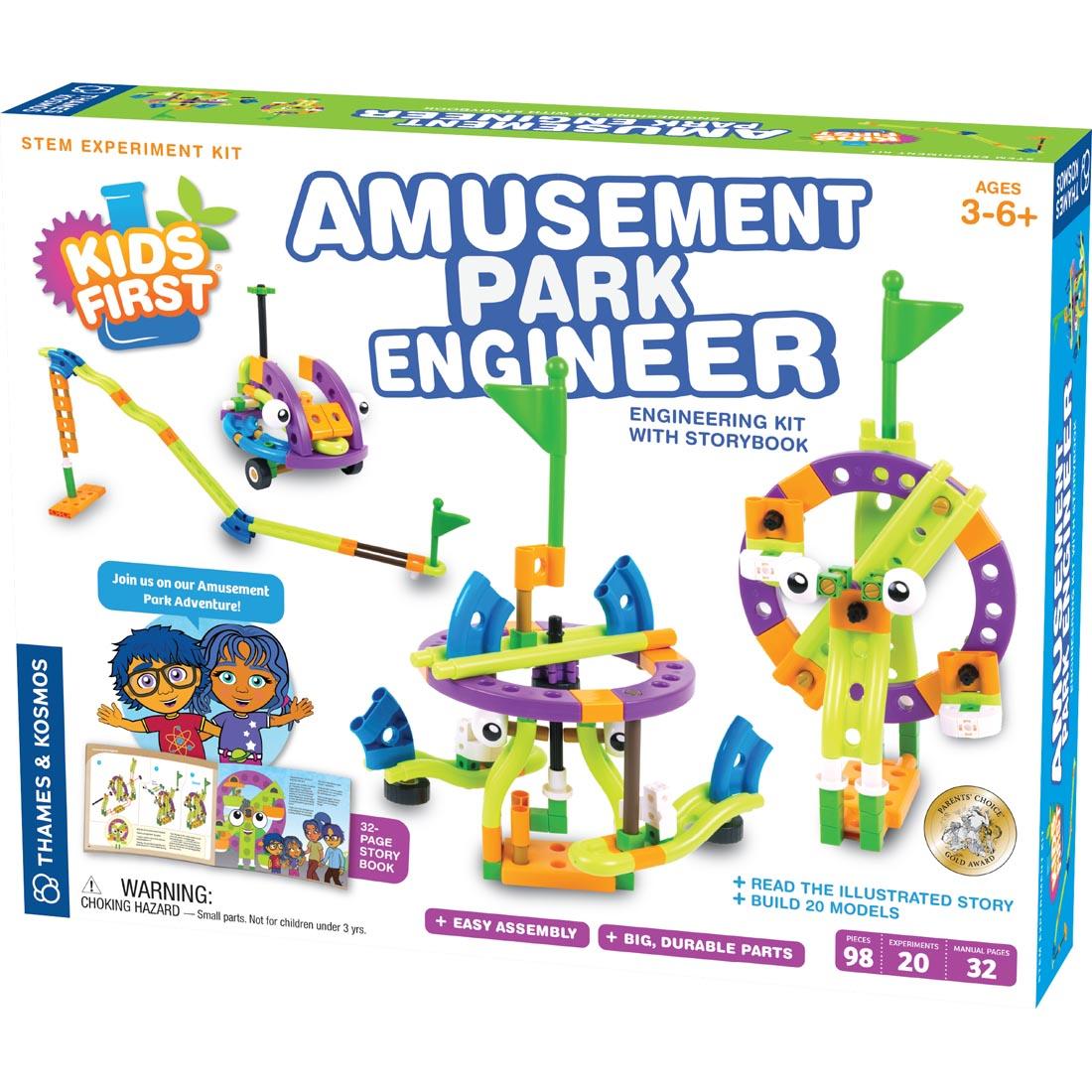 front of package for the Kids First Amusement Park Engineer