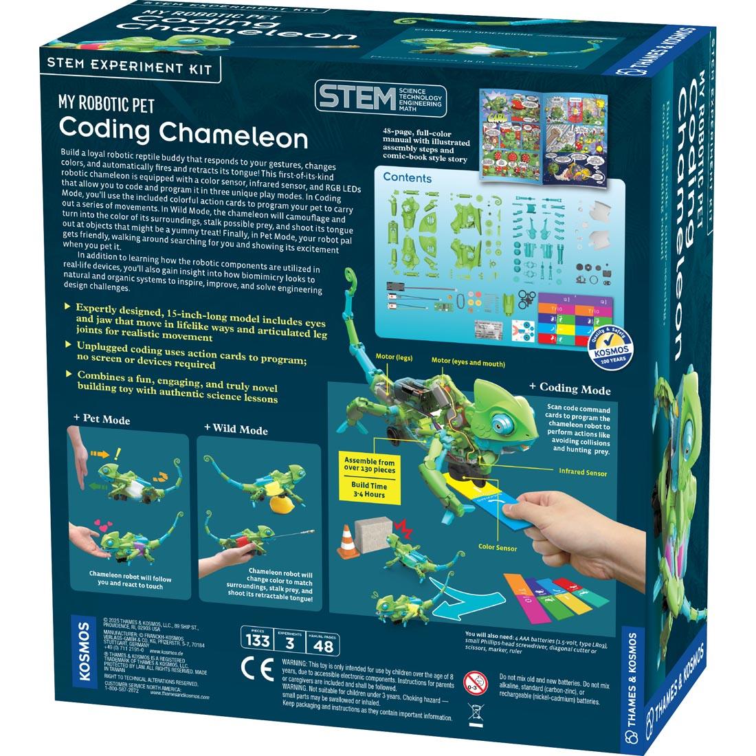 back of package for My Robotic Pet Coding Chameleon