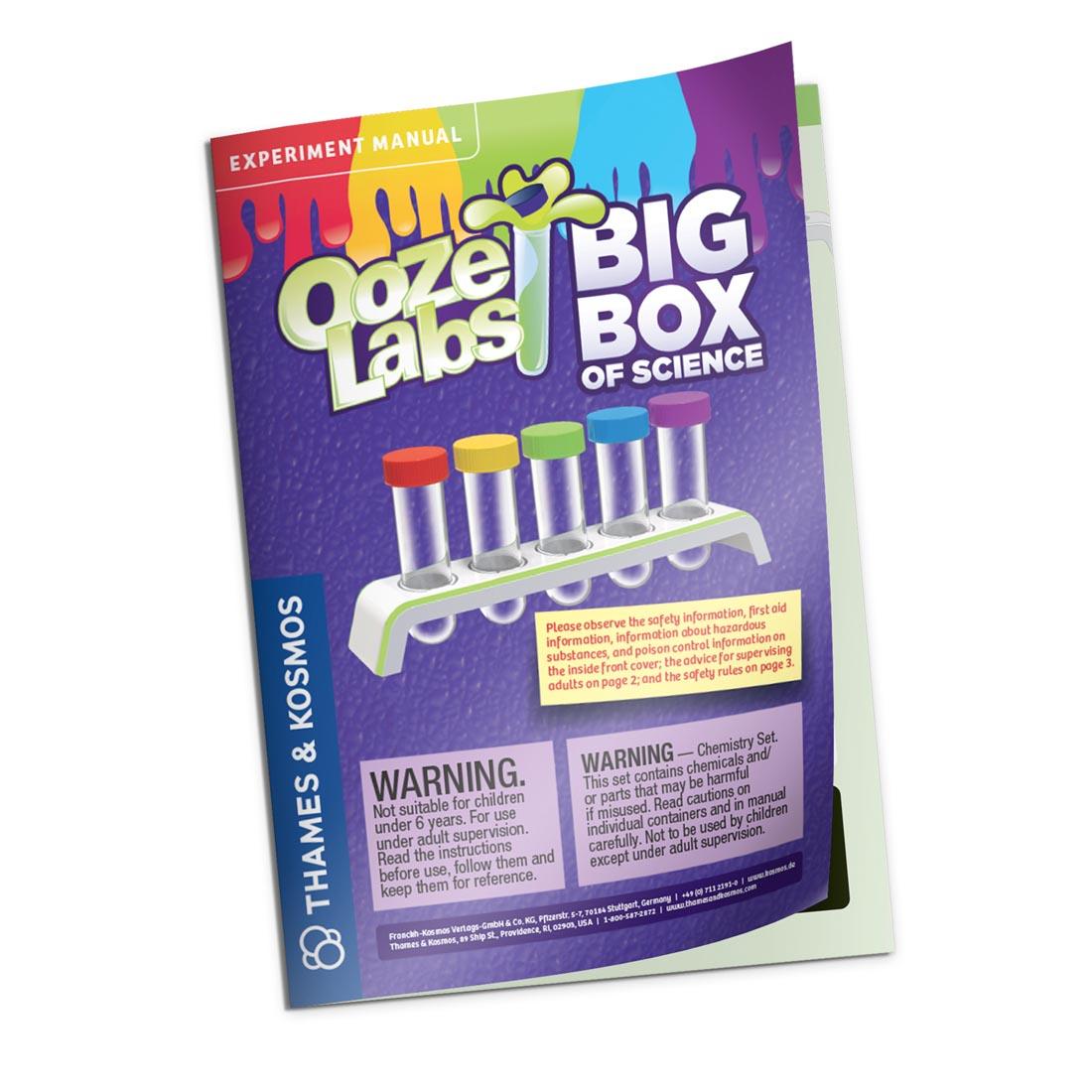 Experiment Manual from Ooze Labs Big Box of Science