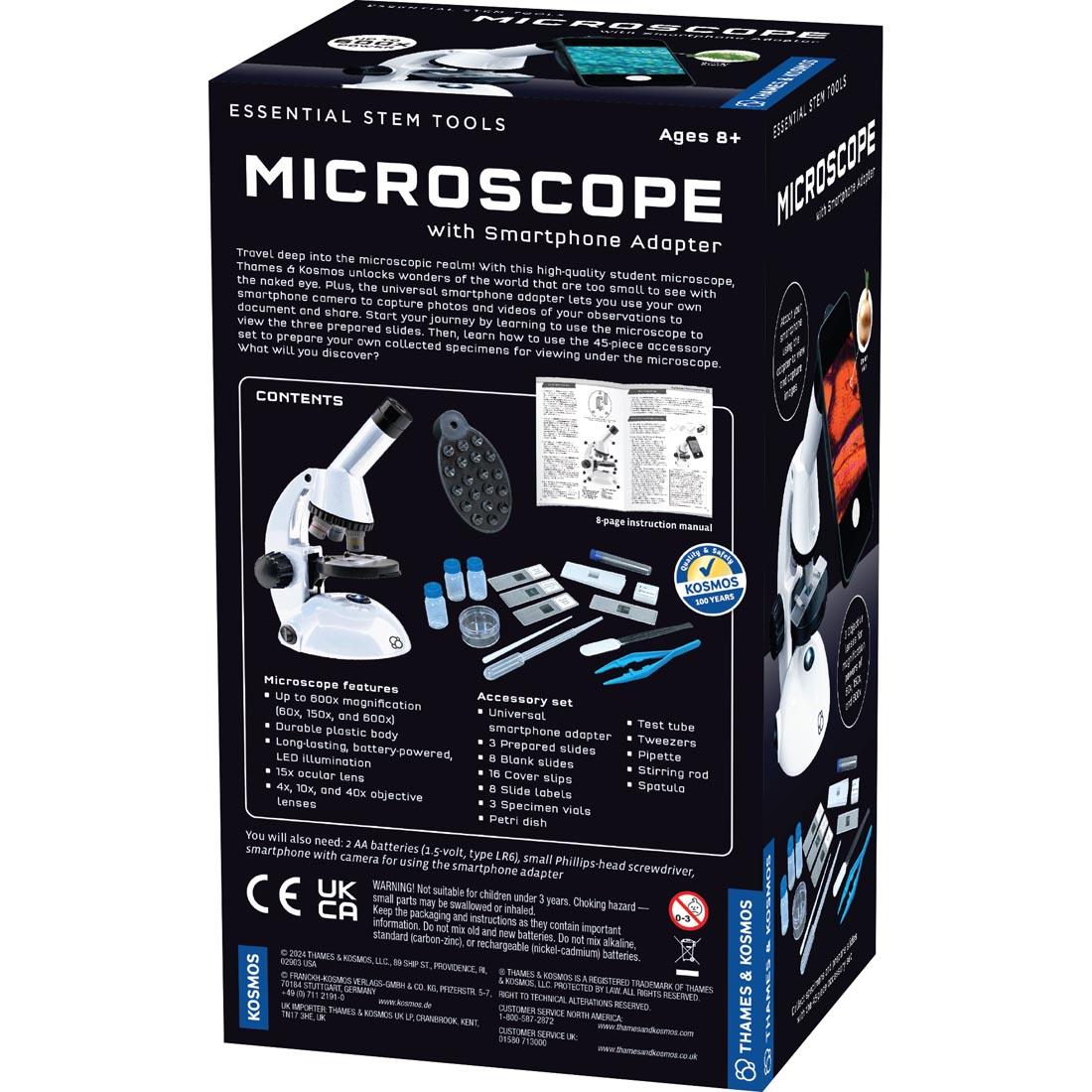 back of package for the Microscope With Smartphone Adapter