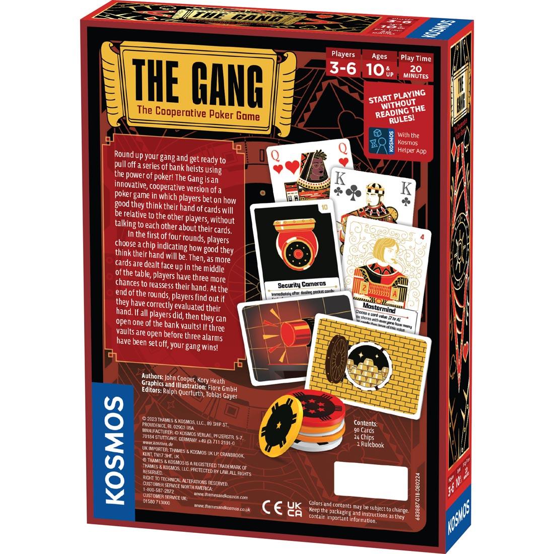 back of package for The Gang: The Cooperative Poker Game