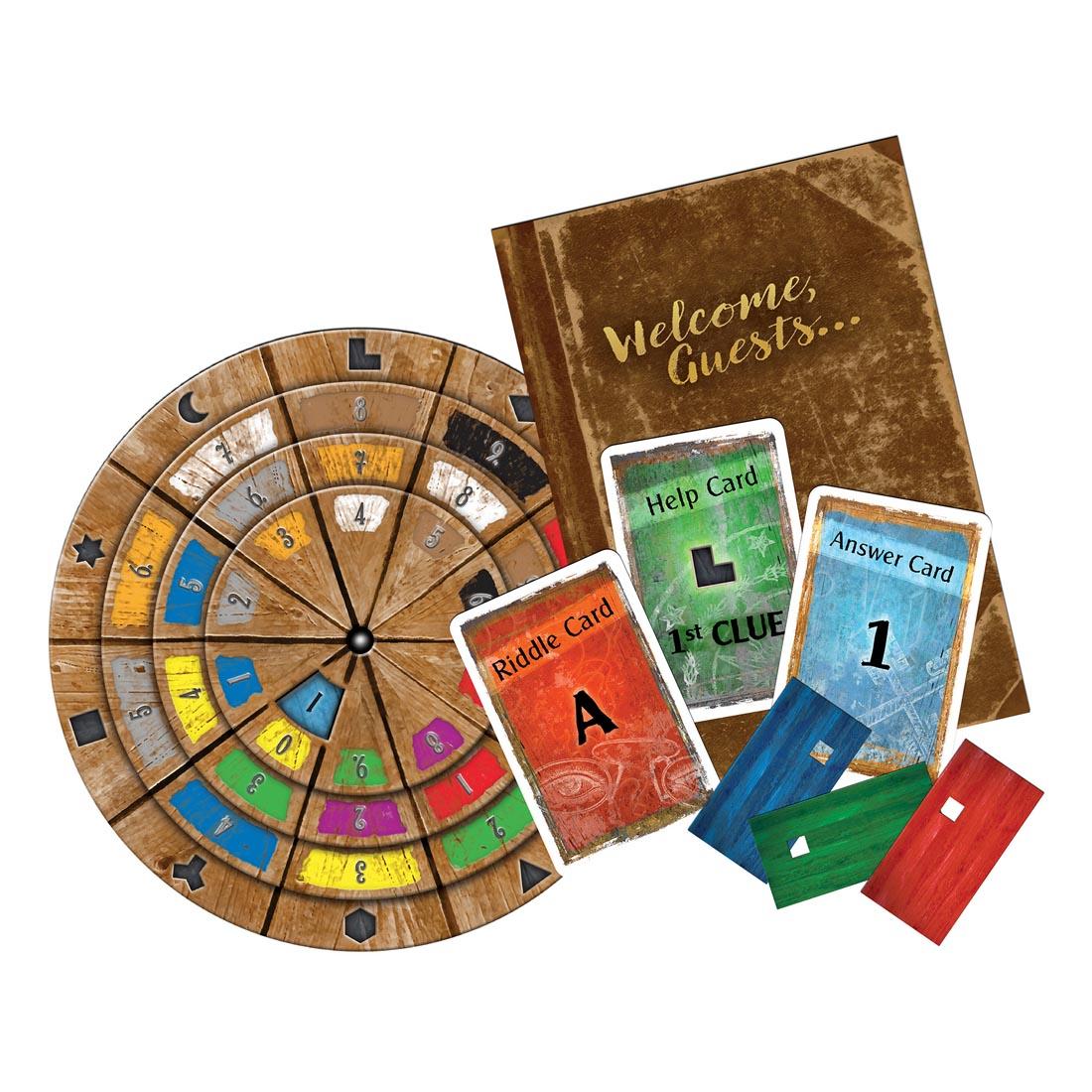 components of The Abandoned Cabin Version of EXIT The Game