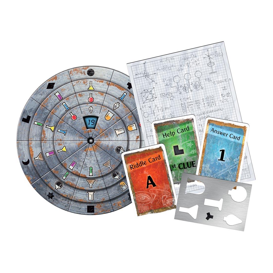 components of EXIT The Game: The Secret Lab