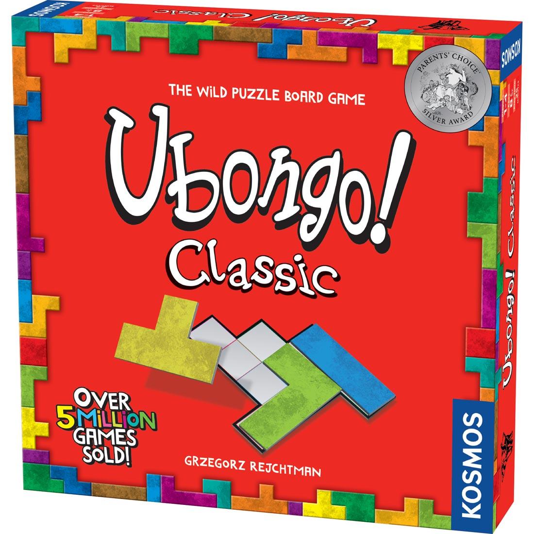 front of package of Ubongo puzzle game
