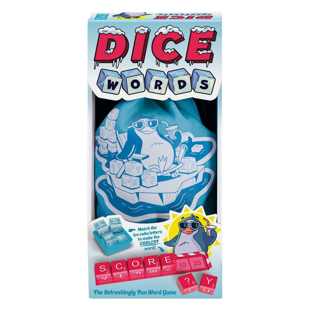 front package of Dice Words Game