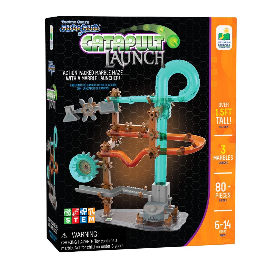 front package of Techno Gears Marble Mania Catapult Launch By The Learning Journey