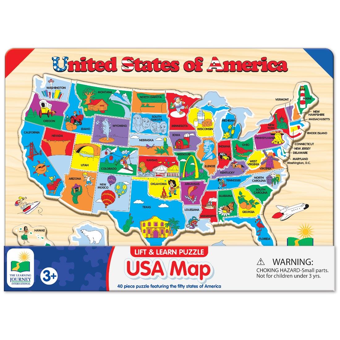 Lift and Learn USA Map Puzzle by The Learning Journey