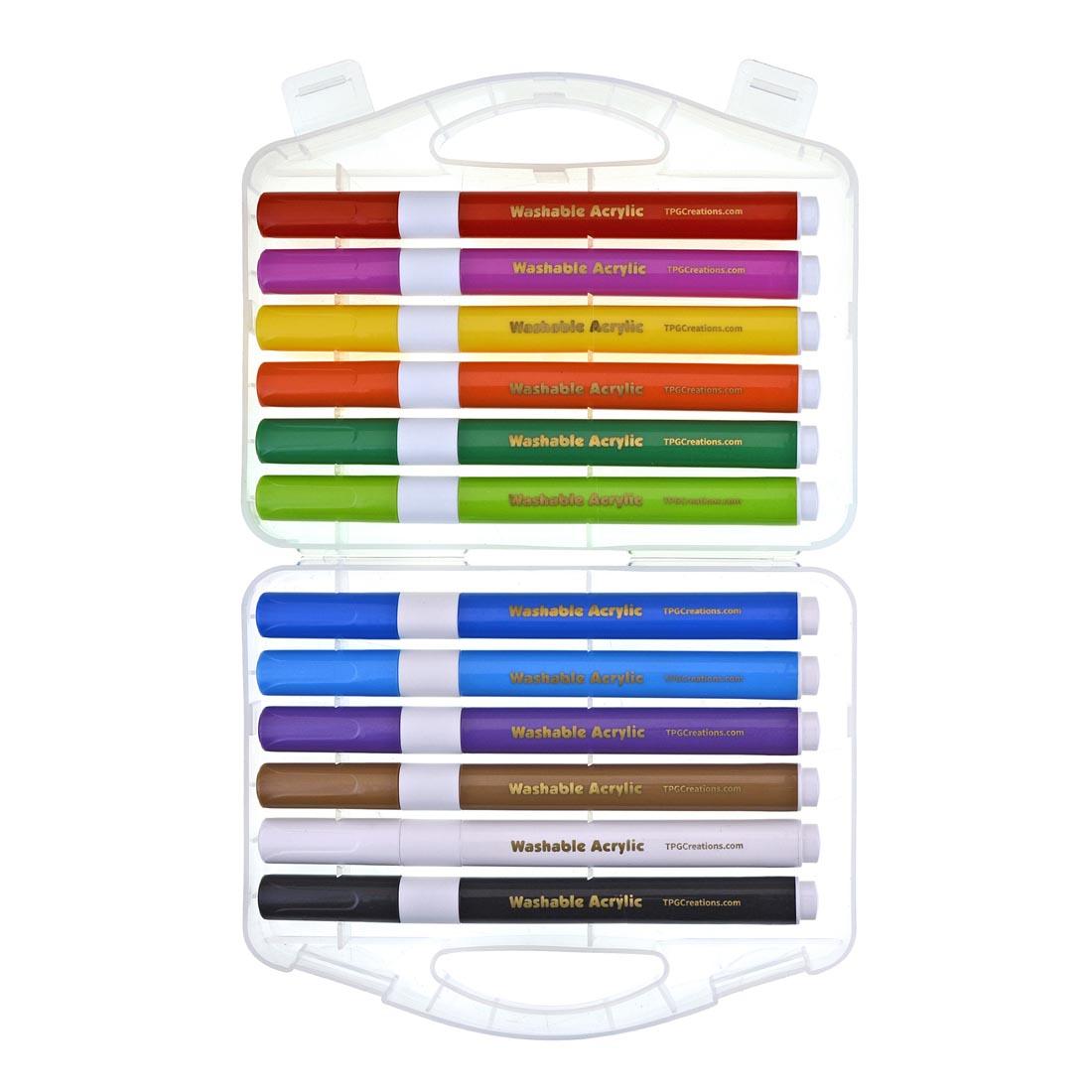 Magic Stix Washable Acrylic Markers 12-Color Set