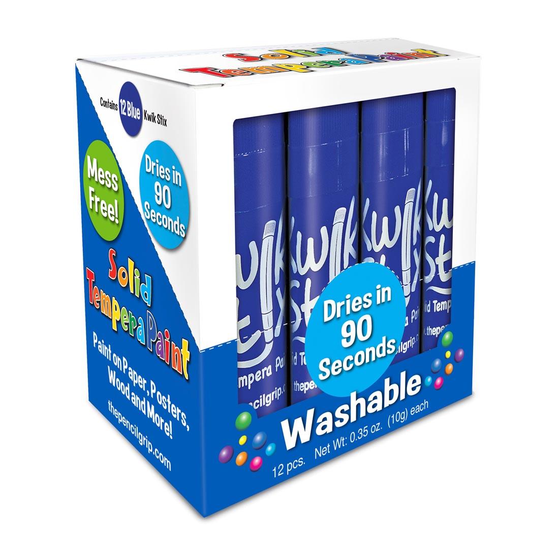 Box of Kwik Stix Solid Tempera Paint Blue Refills