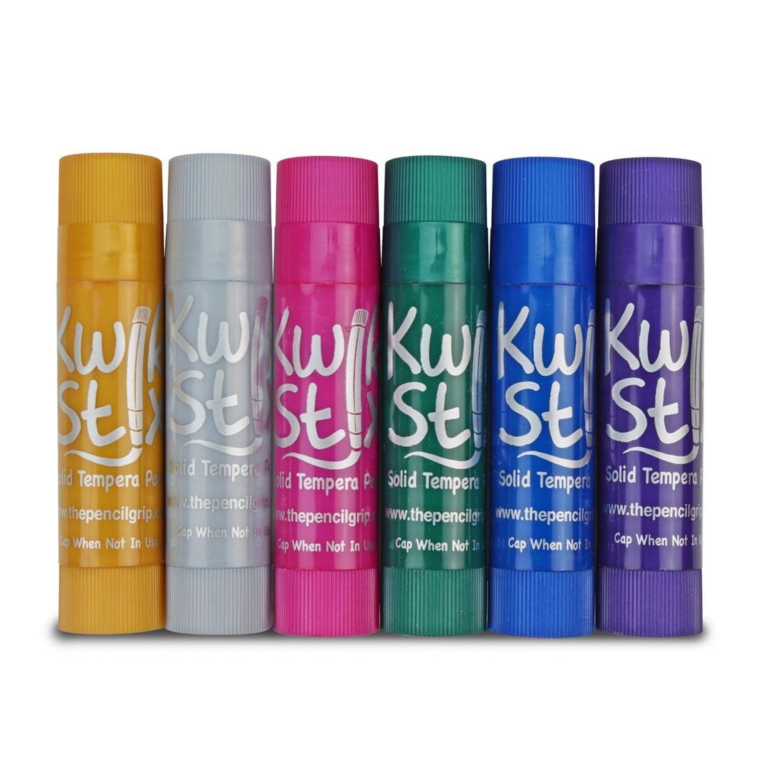 6 metallic colors of Kwik Stix Solid Tempera Paint