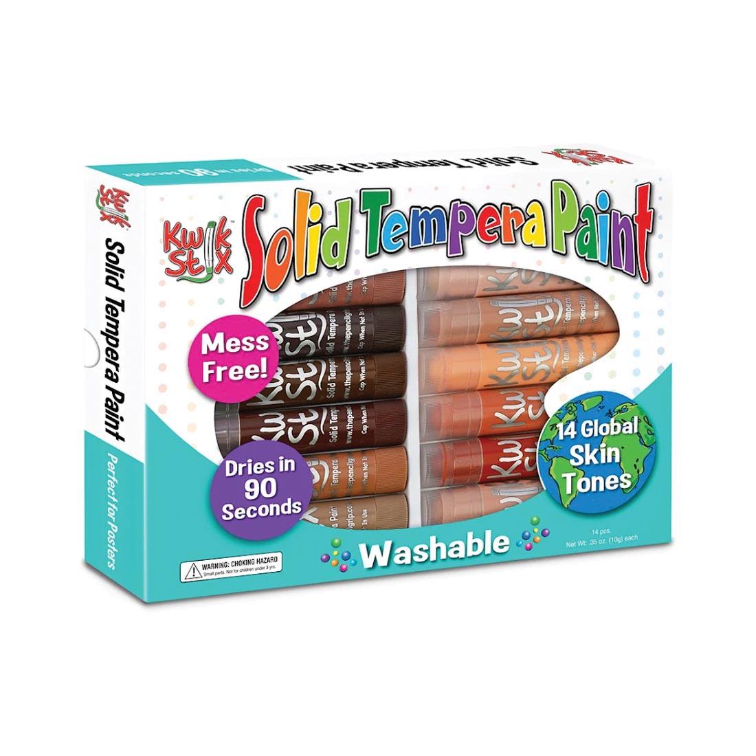 Kwik Stix Solid Tempera Paint 14-Color Skin Tones Set