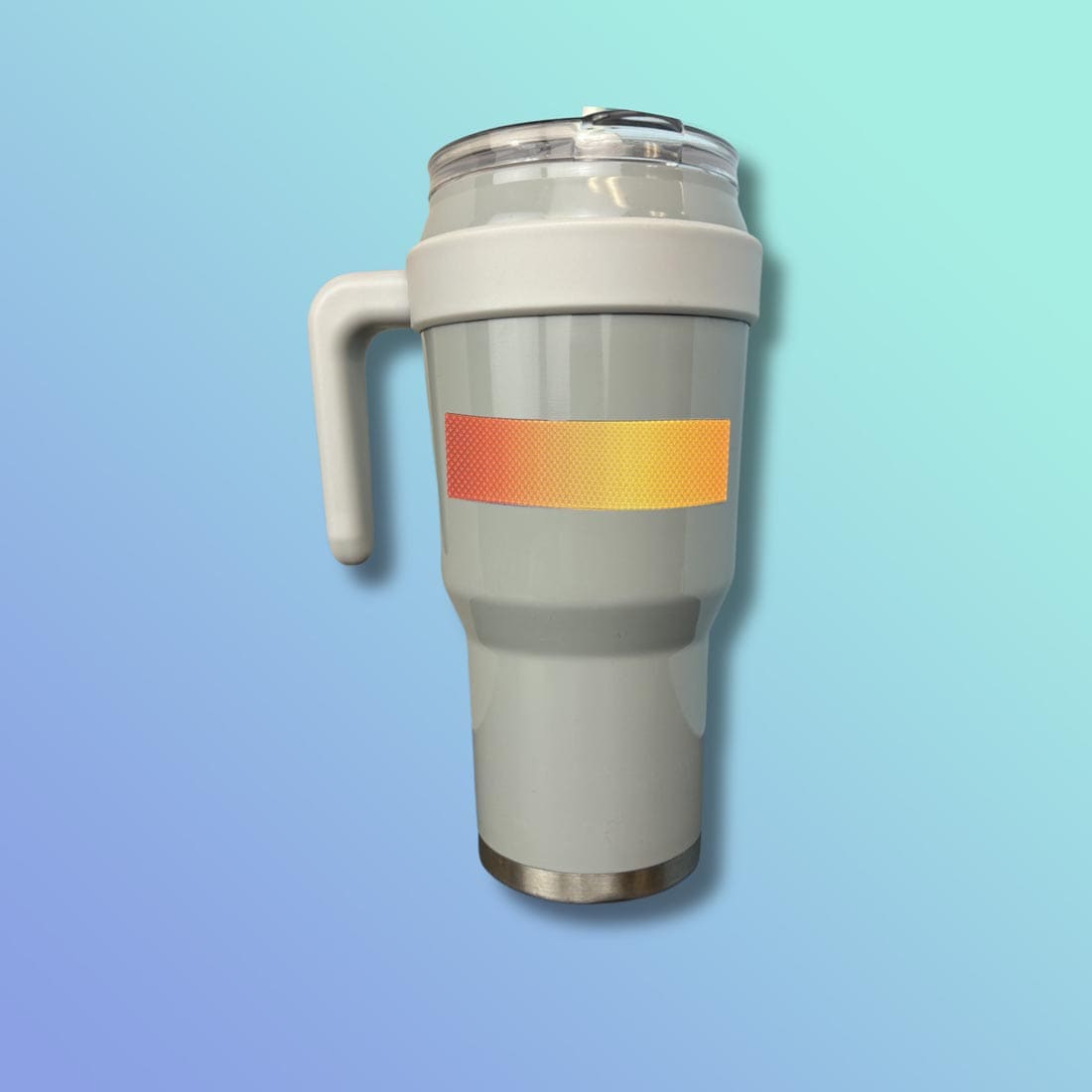 a Bumpy Gradient Zen Strip on a travel coffee mug