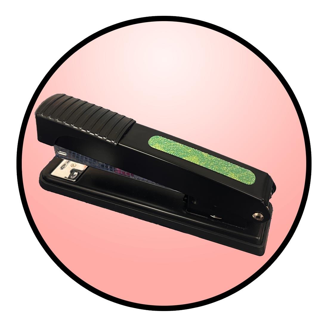 a Sandy Palm Leaves Anywhere Zen Strip attached to a stapler