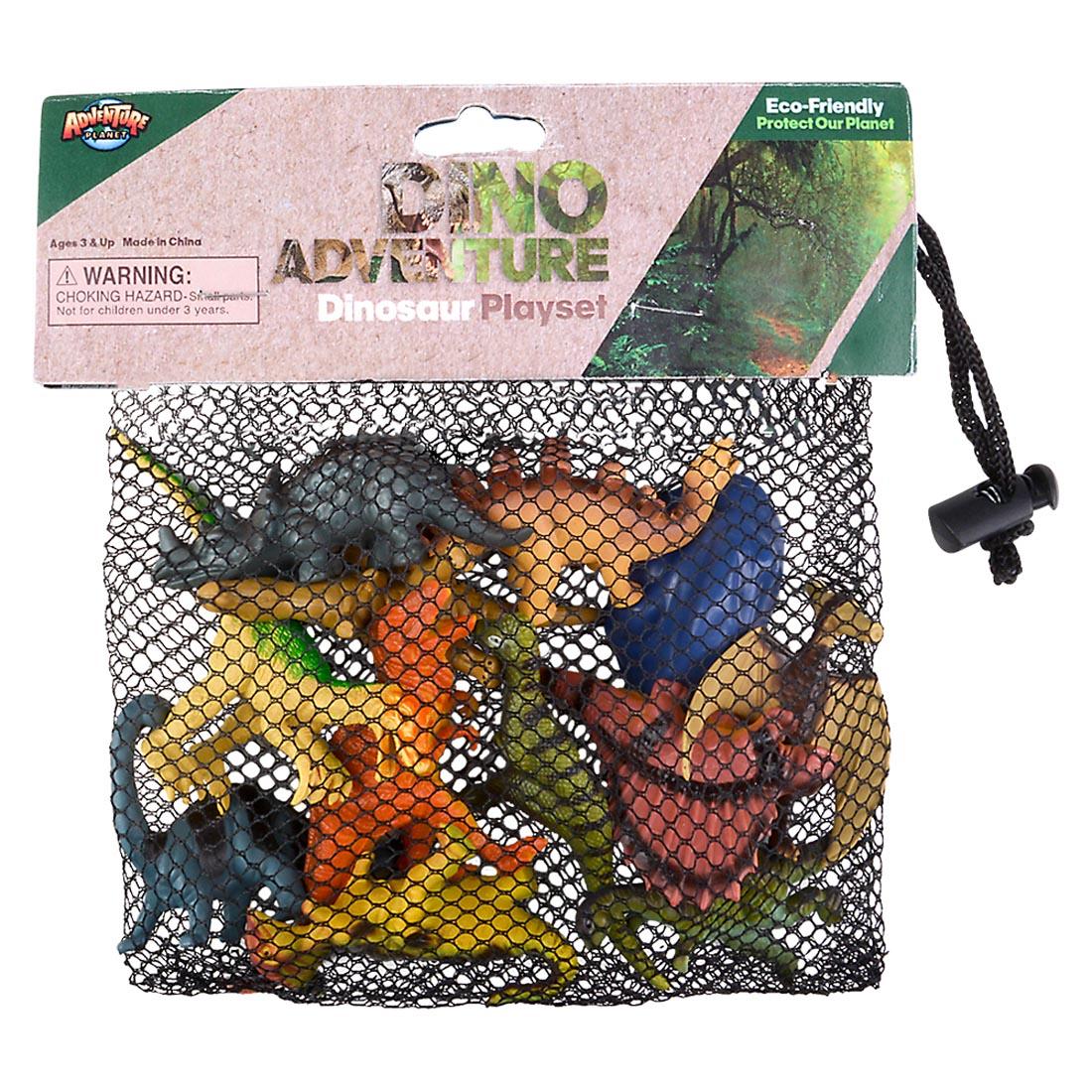 Dinosaur Playset in mesh bag