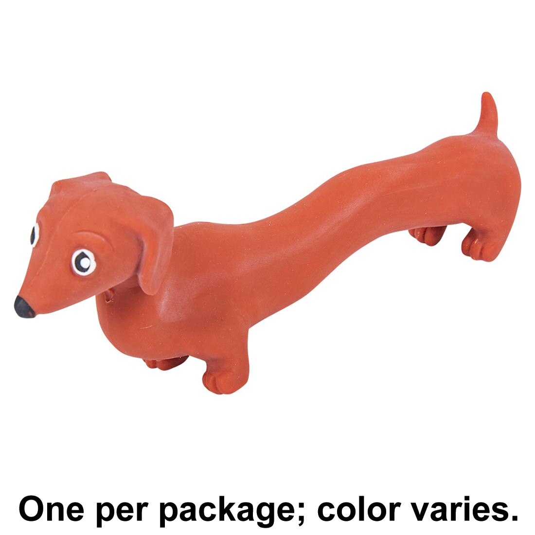 Stretch Dachshund Fidget Toy plus text One per package; color varies